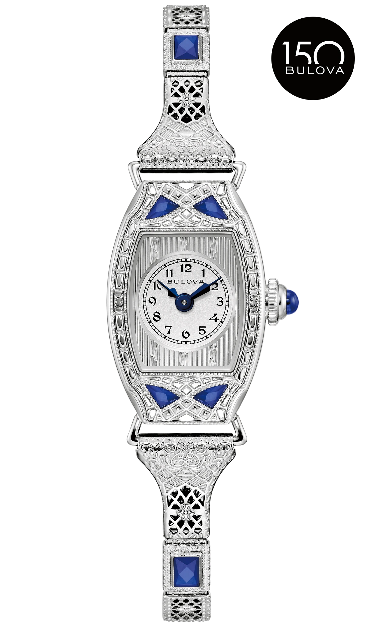 Silver-Tone Dial Stainless Steel Expansion Miss America 96L340